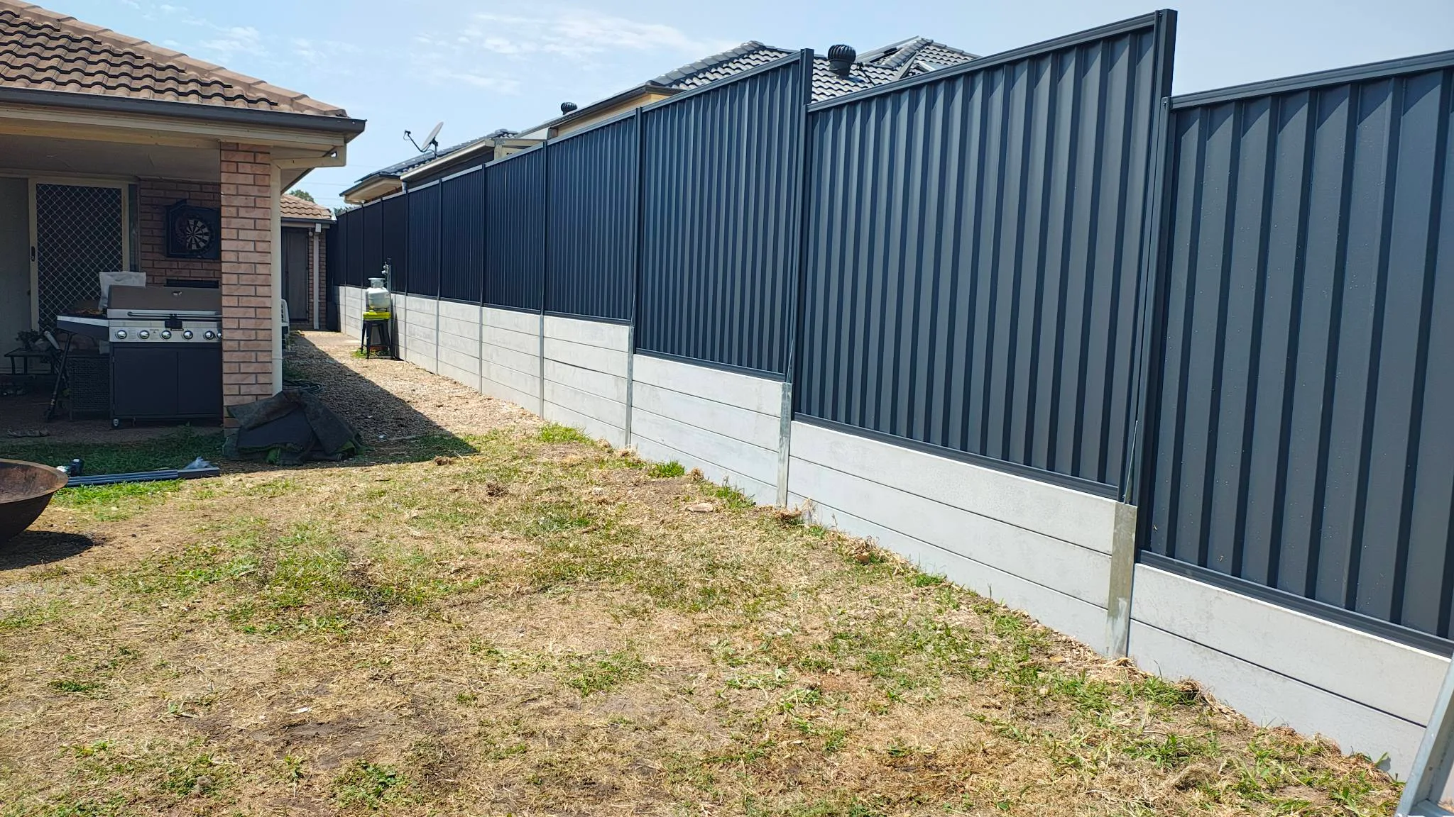 Concrete sleeper retaining wall in Berwick